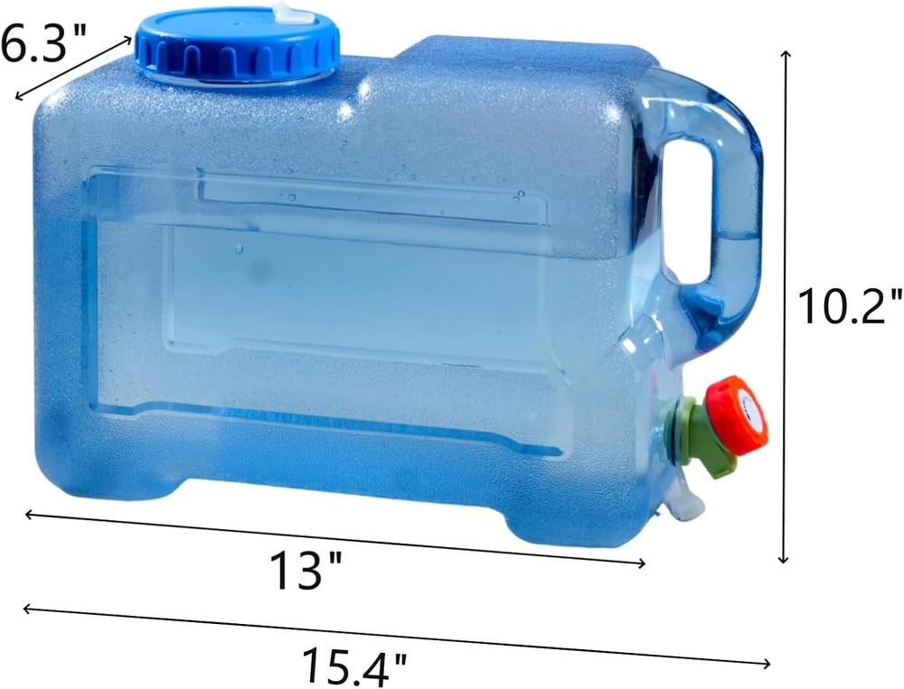 3.17 Gallon Water Container with Spigot, Portable Water Jug, No Leakage Campi...