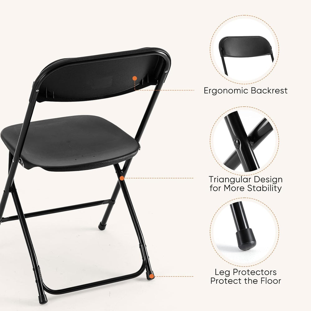 DUMOS Folding Chairs Sets of 20, Portable Chairs, Home Office