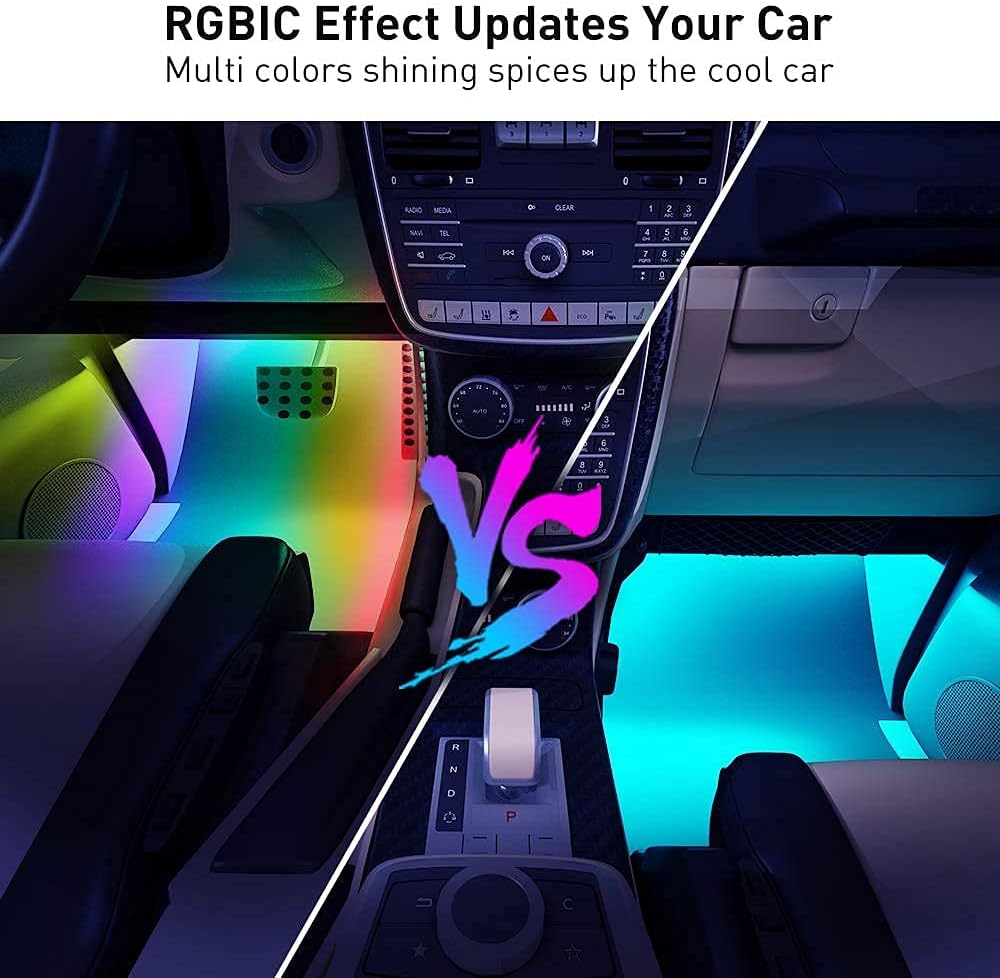Govee Car Lights, RGBIC, Smart Interior Car Lights, APP&Remote Control