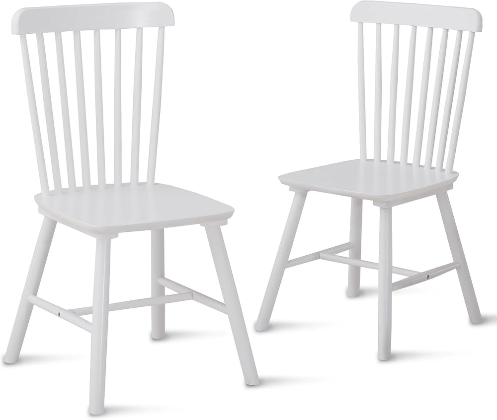 Dining Chairs Set of 4, Farmhouse Solid Wood Windsor Kitchen Chairs Set with ...