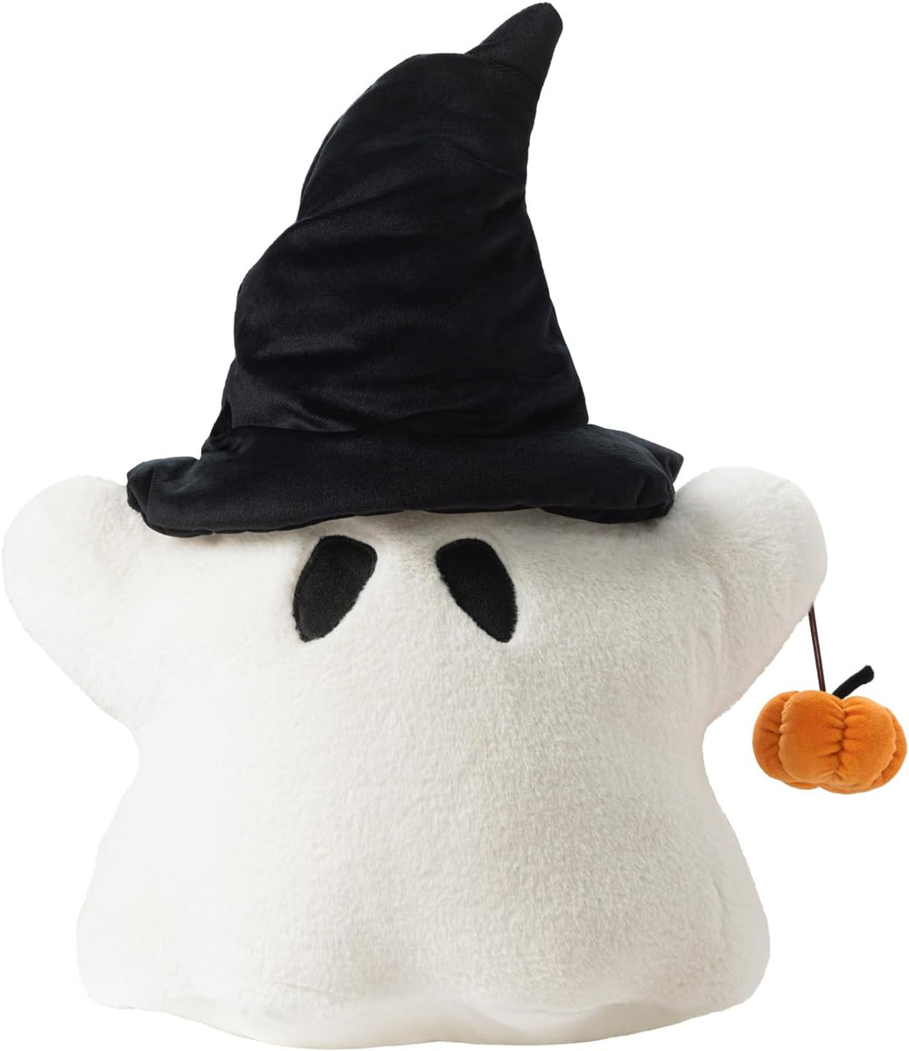 Phantoscope Halloween Ghost Shaped Throw Pillow, Faux Rabbit Fur Spooky Pillo...