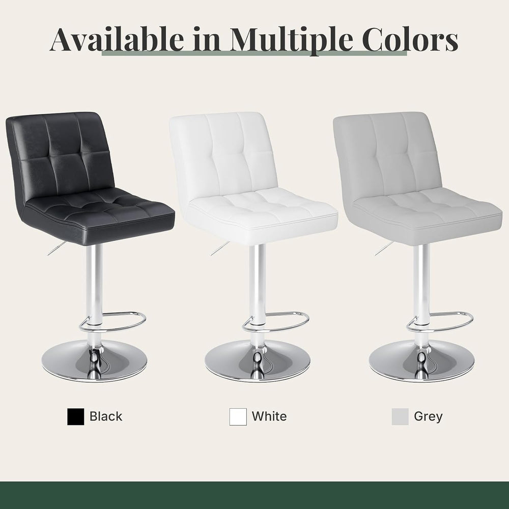 DUMOS Set of 2 Counter Height Bar Stools, 24 Inch Saddle Bar Chairs