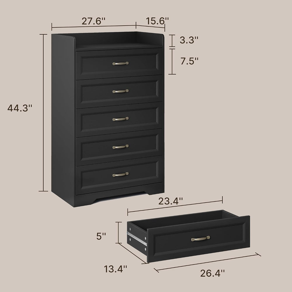 Gizoon 2-Piece Bedroom Furniture Set, 2-PC Dresser Set for Bedroom, Includes ...