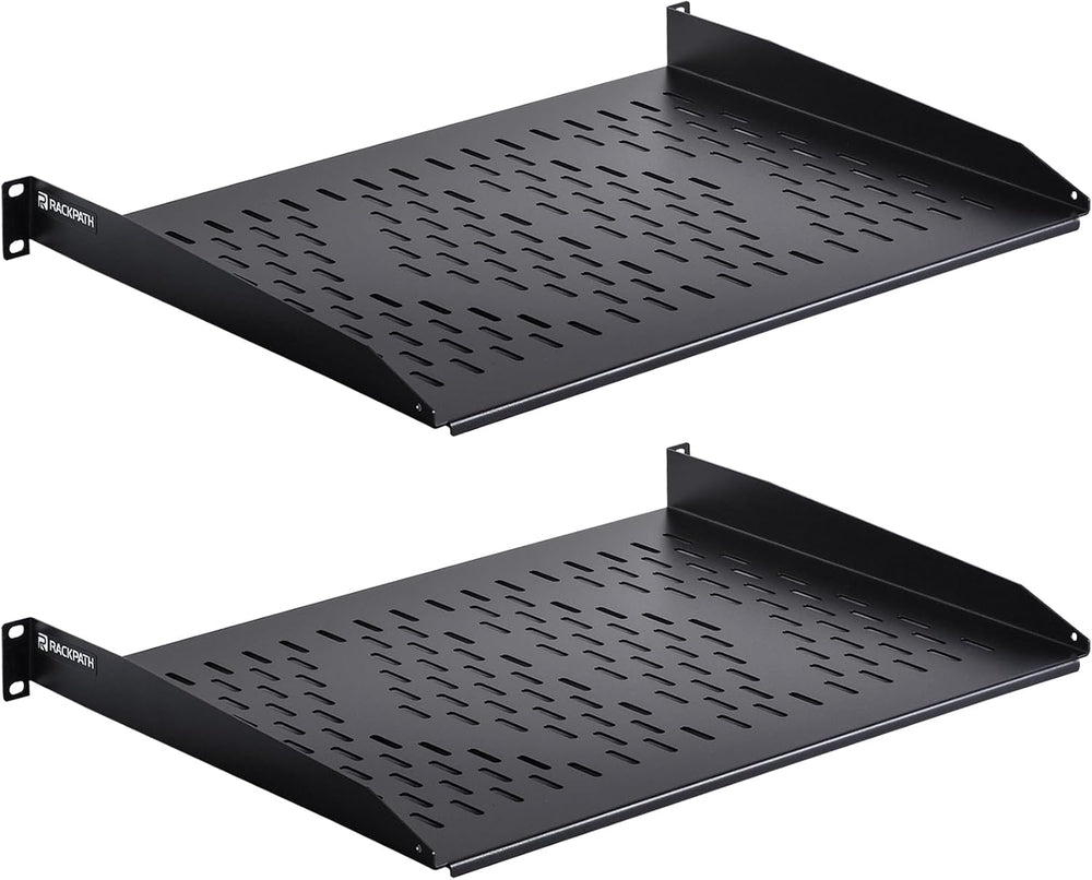 RackPath 1U Cantilever Universal Rack Shelf - 14in Deep – Rackmount Shelf for...