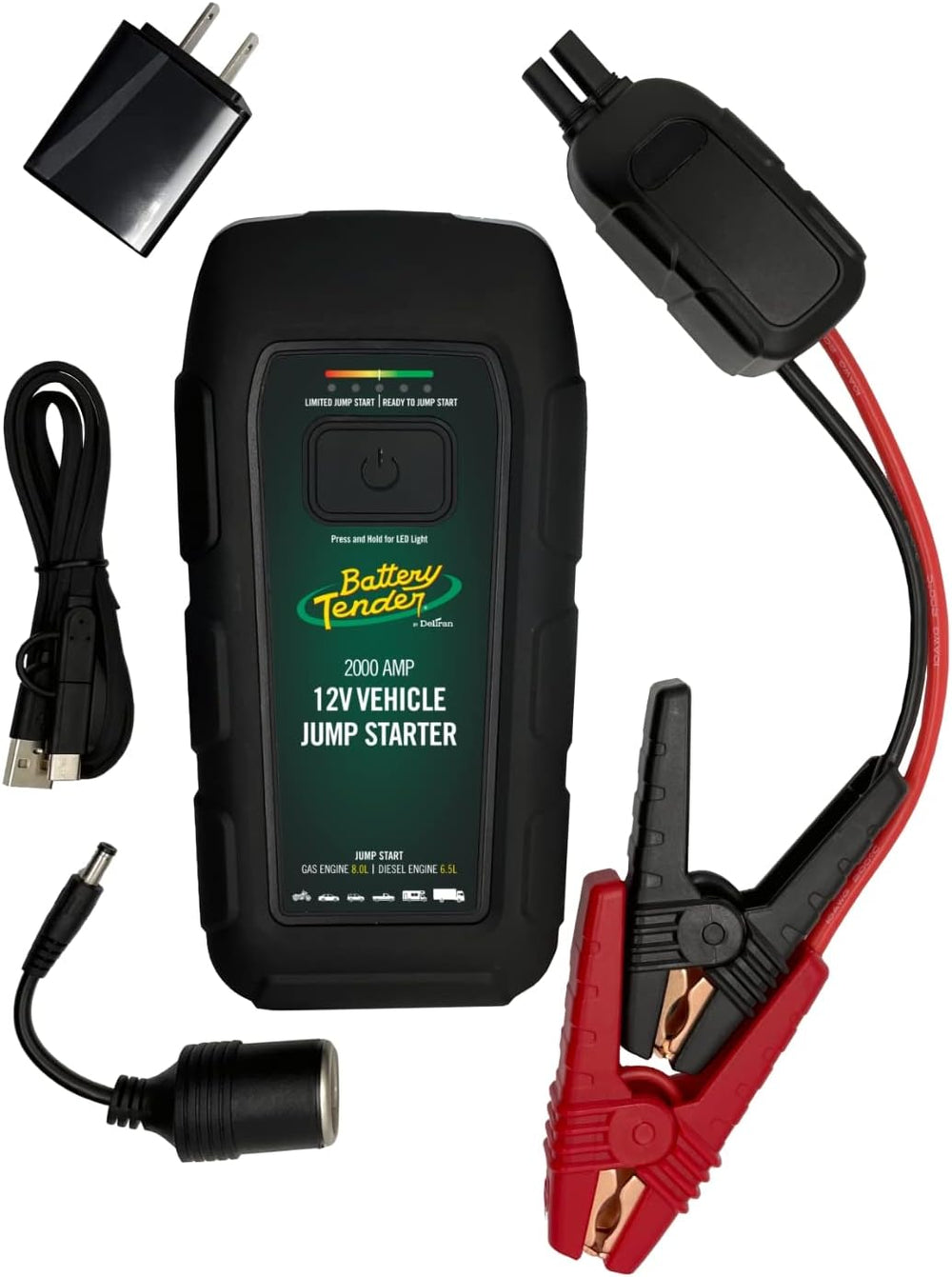 Battery Tender 2000 AMP Lithium Jump Starter - 16000mAh Portable Power Statio...