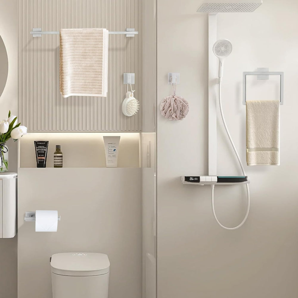 YACVCL Towel Bar Set, 5 Pieces Bathroom Hardware Set Brushed Nickel Bathroom ...
