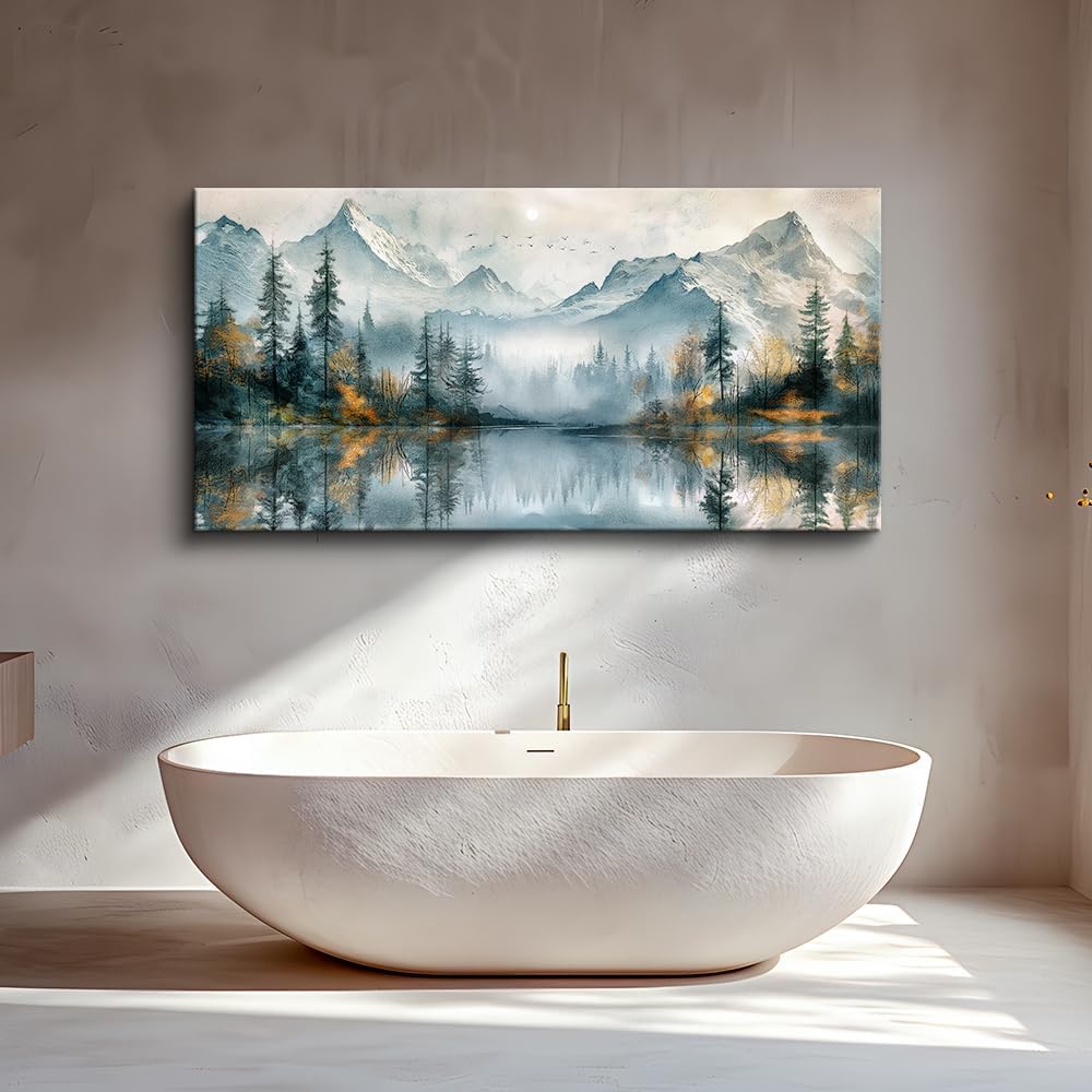 MHARTK66 Large Canvas Wall Art For Living Room,Mountain Paintings, 20x40 In