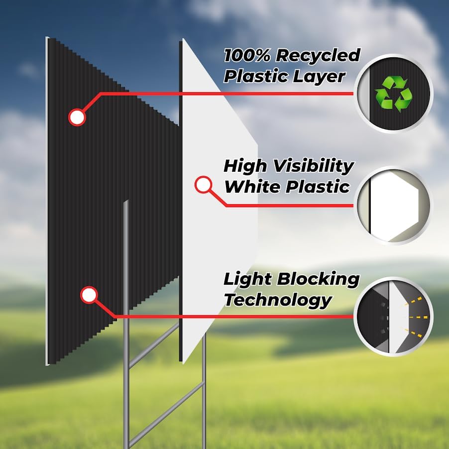 24x36" Yard Signs White 4mm Fluted Plastic Poster Boards Waterproof, Pri...