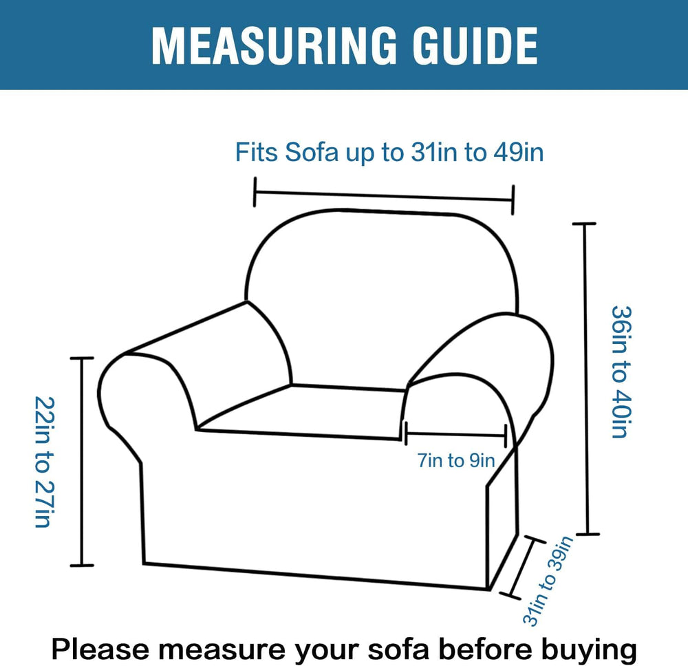 H.VERSAILTEX Stretch Velvet Armchair Cover Couch Covers 1 Cushion Chair Slipc...