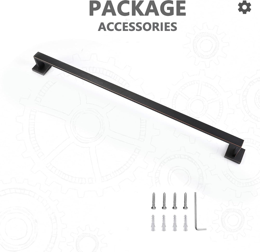 LANC ORB 24-Inch Towel Bar for Bathroom Kitchen Square Towel Rack, Total-26 O...
