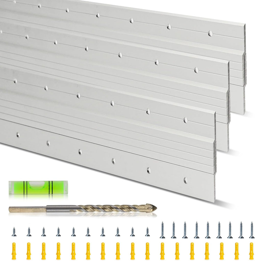 32 Inch French Cleat Hangers (3 Pairs) - Aluminum Z Bar Clips, Heavy Duty Wal...