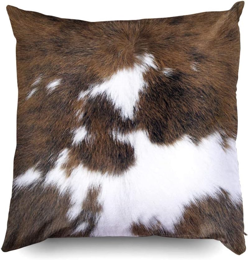 TOMWISH Pack of 2 Christmas Cowhide Printing Western 26x26 Pillow Cover