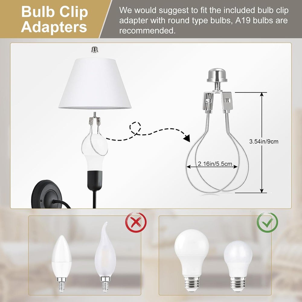 Small Lamp Shades Set of 2, 5.5" Top x 10" Bottom x 6.6" High,...