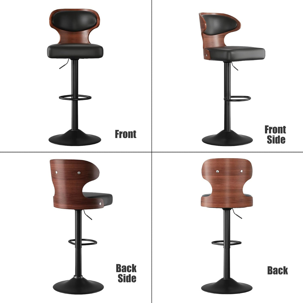Swivel Bar Stools Set of 1,Adjustable Height Bentwood Barstools