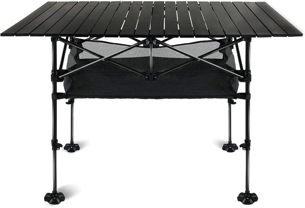 LEADALLWAY Adjustable Aluminum Camping Table 47" L * 22" W