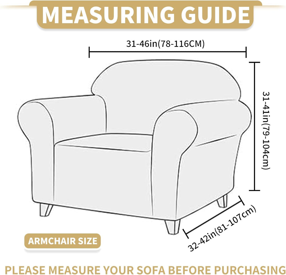 JIVINER Stretch Chair Covers, 1 Piece Couch Covers for Living Room, Non Slip ...