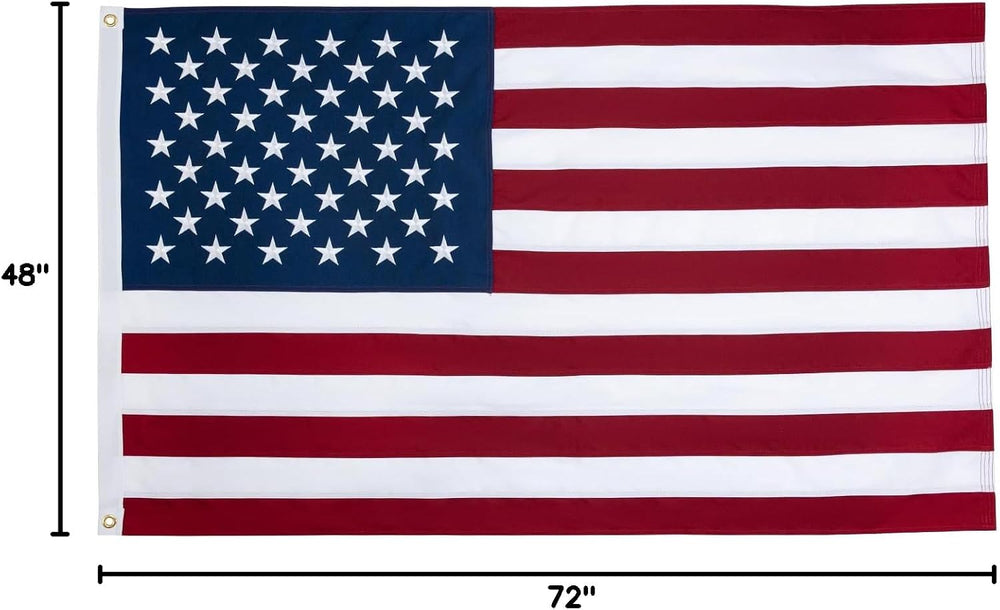 Homissor 100% Cotton Flag American Flags 4x6 Ft New Cotton USA Flag Heavy Dut...