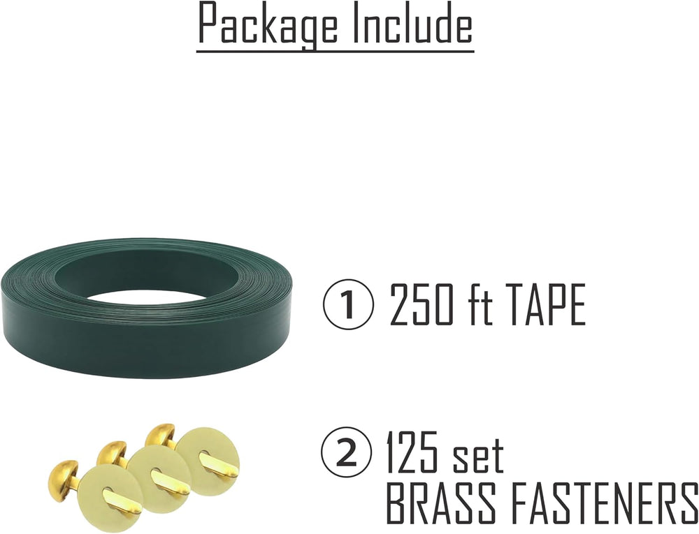 HTTMT- Green Chain Link Fence Privacy Slats Tape w/Brass Fasteners, Green, 1....