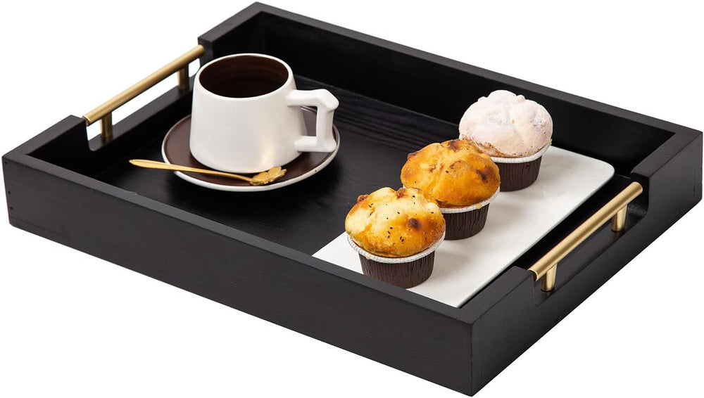 Decorative Coffee Table Ottoman Trays Modern Wood Elegant 16"x12" R...