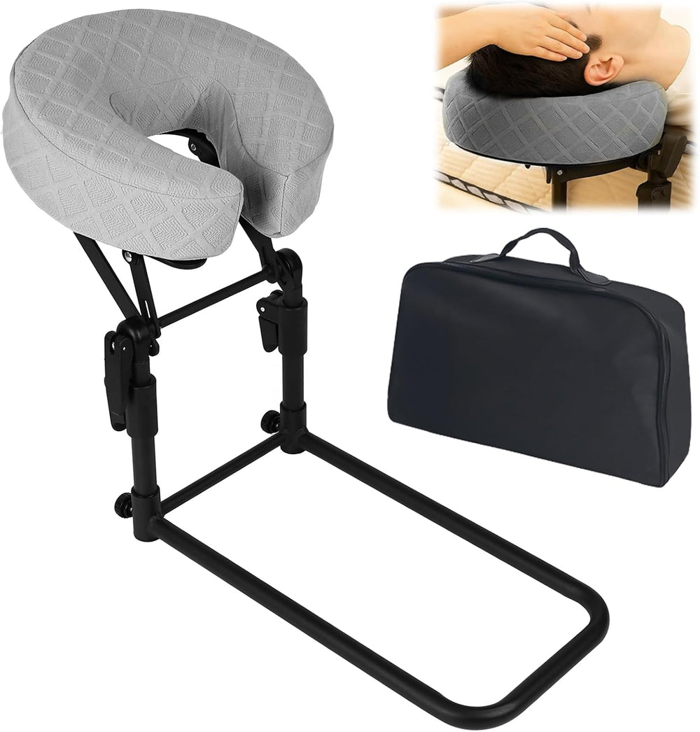 Portable Massage Headrest for Bed, Adjustable Face Cradle & Face Down Pil...