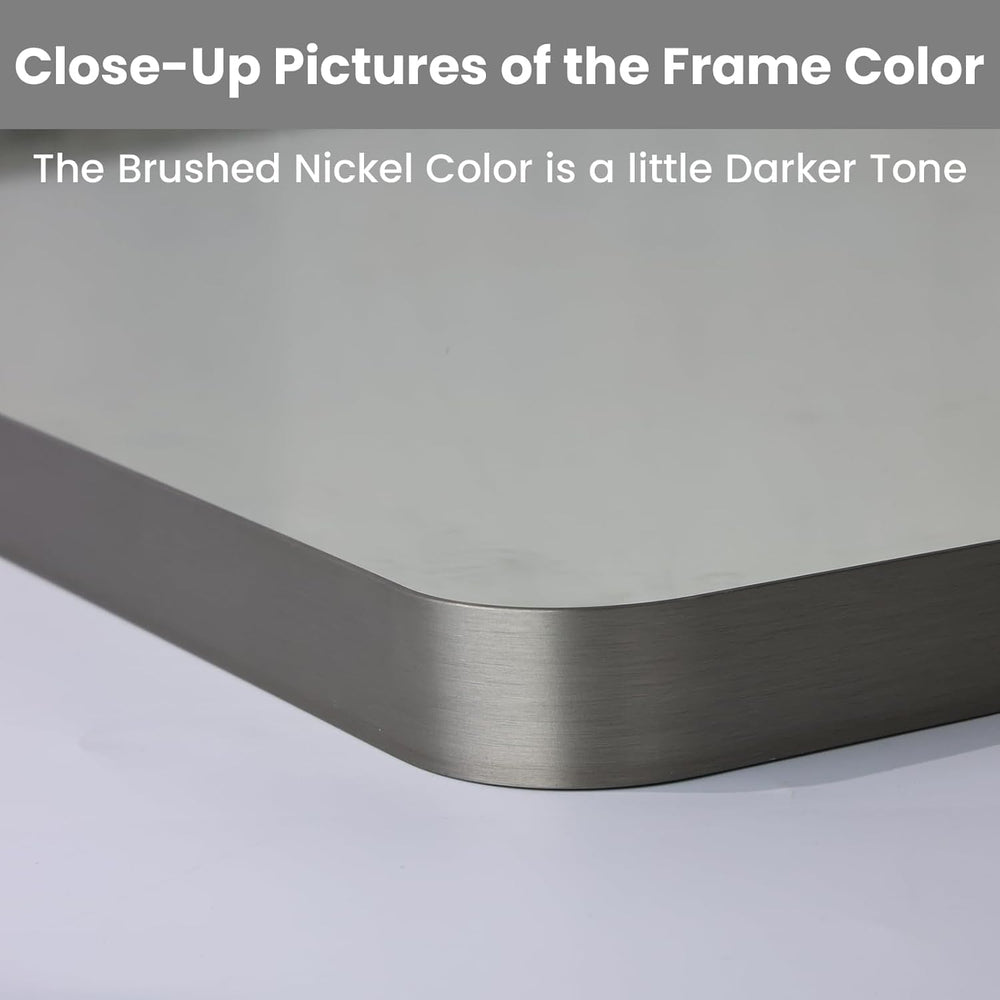 LOAAO 22X30 Inch Brushed Nickel Bathroom Mirror