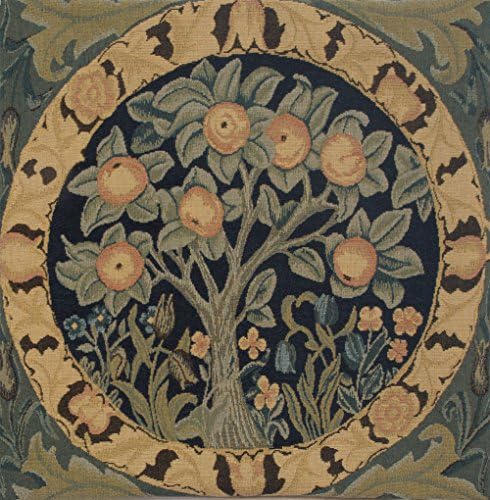 William Morris Orange Tree IIII Tapestry Throw Pillow Cover, 14 x 14 in