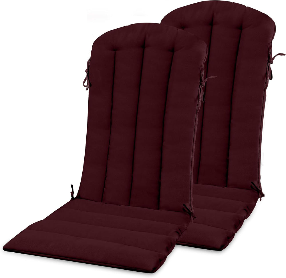 YEFU Adirondack Chair Cushion, 19.7x18.9x1.5'' Cushions Set of 2, Bur...