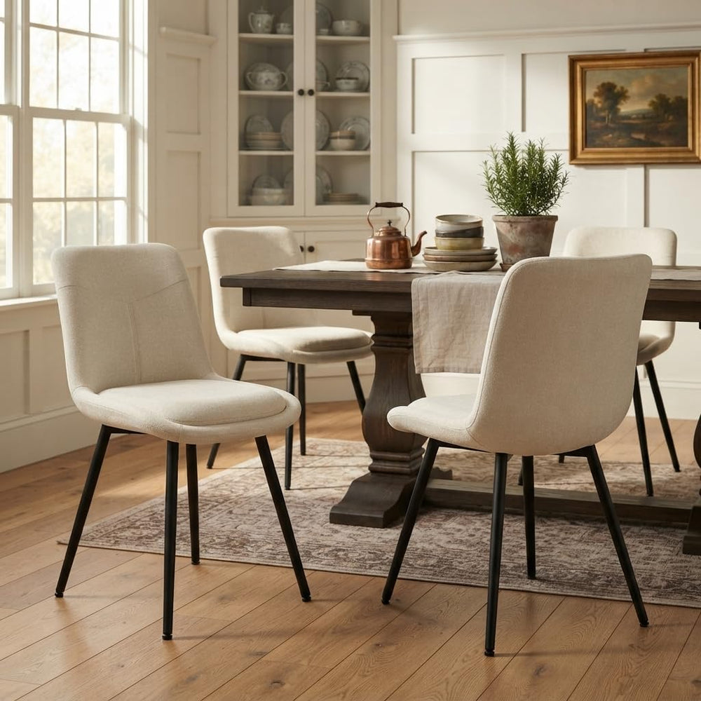 Garvee Upholstered Dining Chairs Set of 4, Chenille Dining Room Chairs