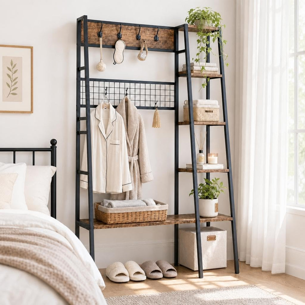 Garvee 4-in-1 Hall Tree with Bench and Shoe Storage
