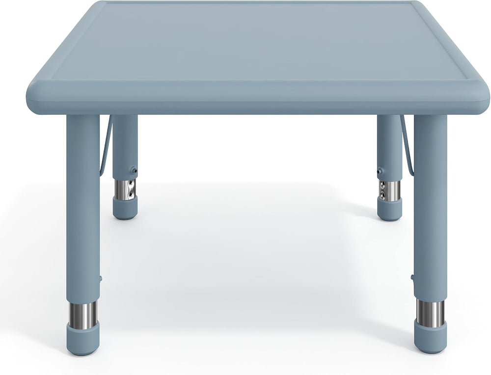 Flash Furniture 24" Square Height Adjustable Activity Table, Dusty Blue