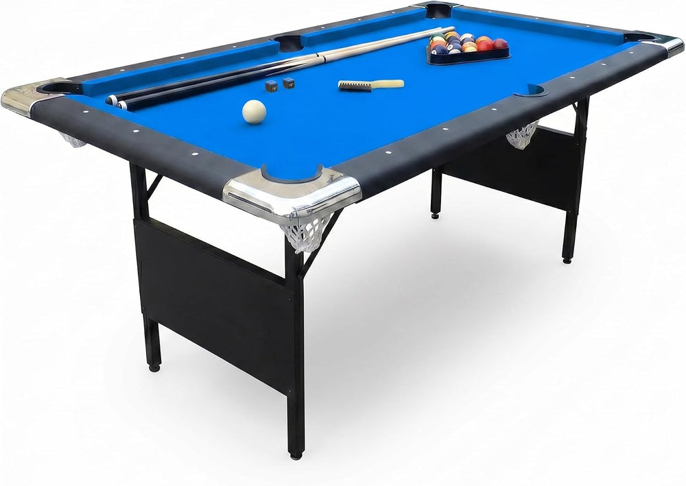 Hathaway Fairmont Folding Pool Table for Family & Home Use Includes Full ...