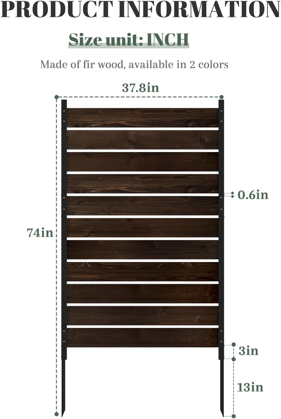 Privacy Fence Screen Outdoor Freestanding Decorative Patio Air Conditioner Fe...