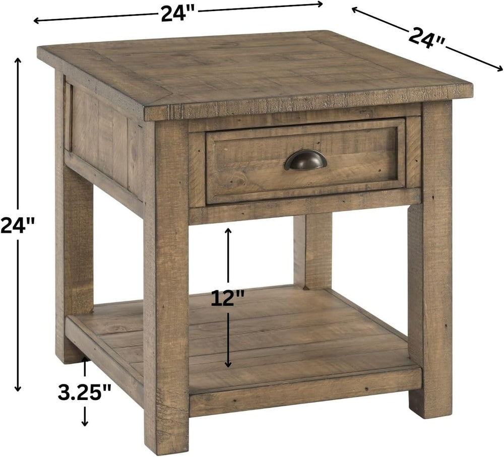 Martin Svensson Home Monterey Solid Wood End Table, Reclaimed Natural