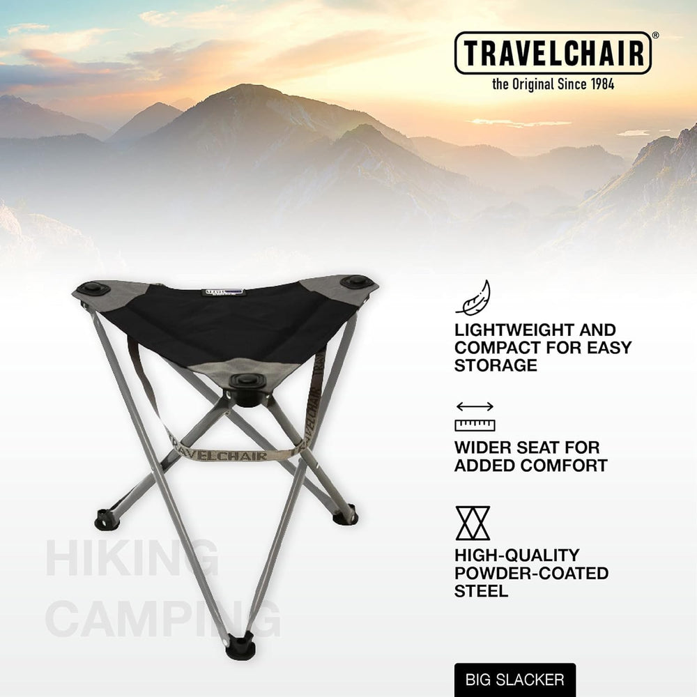 Travel Chair Big Slacker Stool, Portable Tripod Chair for Outdoor Adventures,...