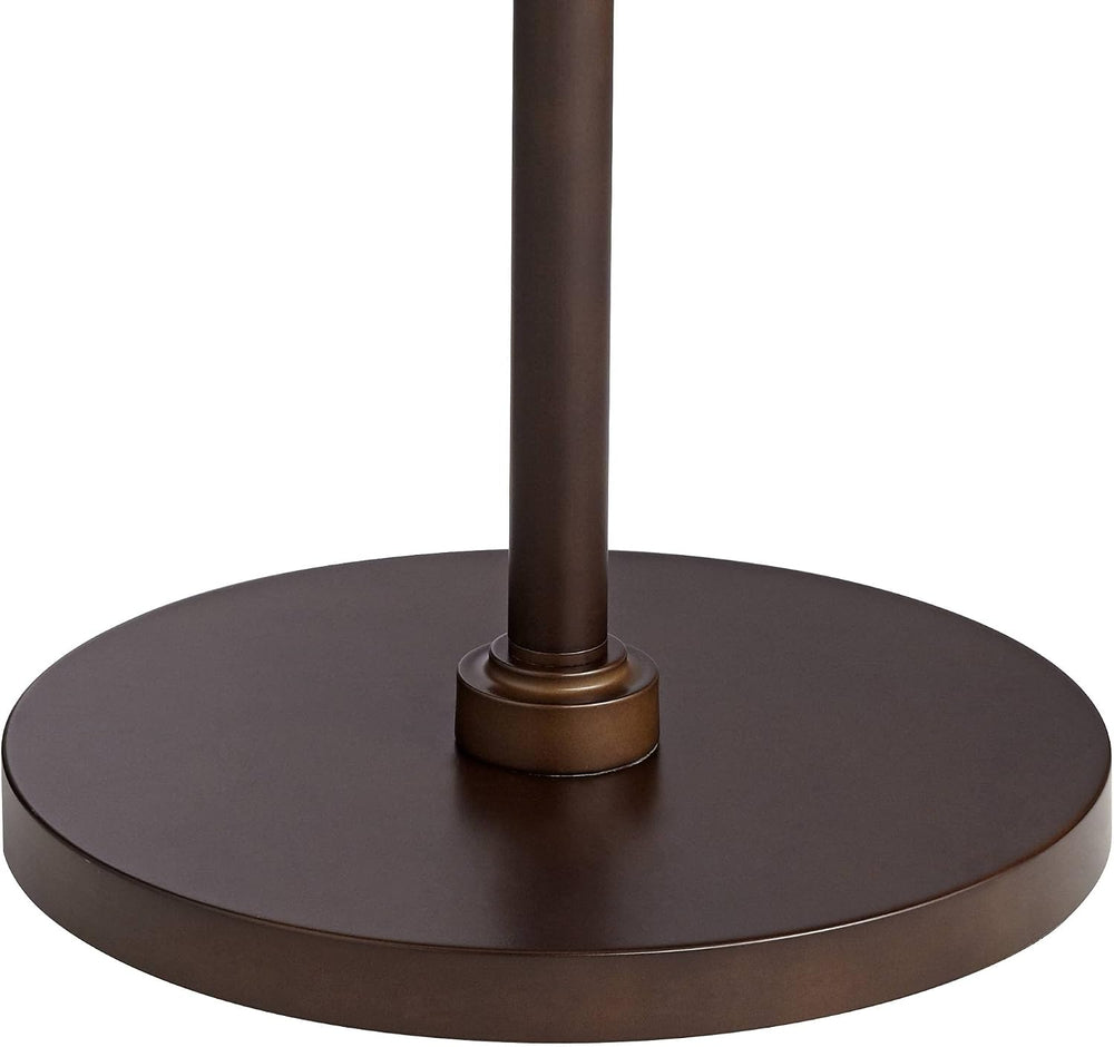 Possini Euro Design 71 1/2" Tall Blue Drum Bronze Downbridge Arc Floor Lamp