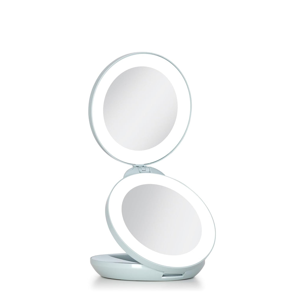 Zadro 4.5" Round LED Compact Mirror 10X/1X Travel Mirror with Lights and...
