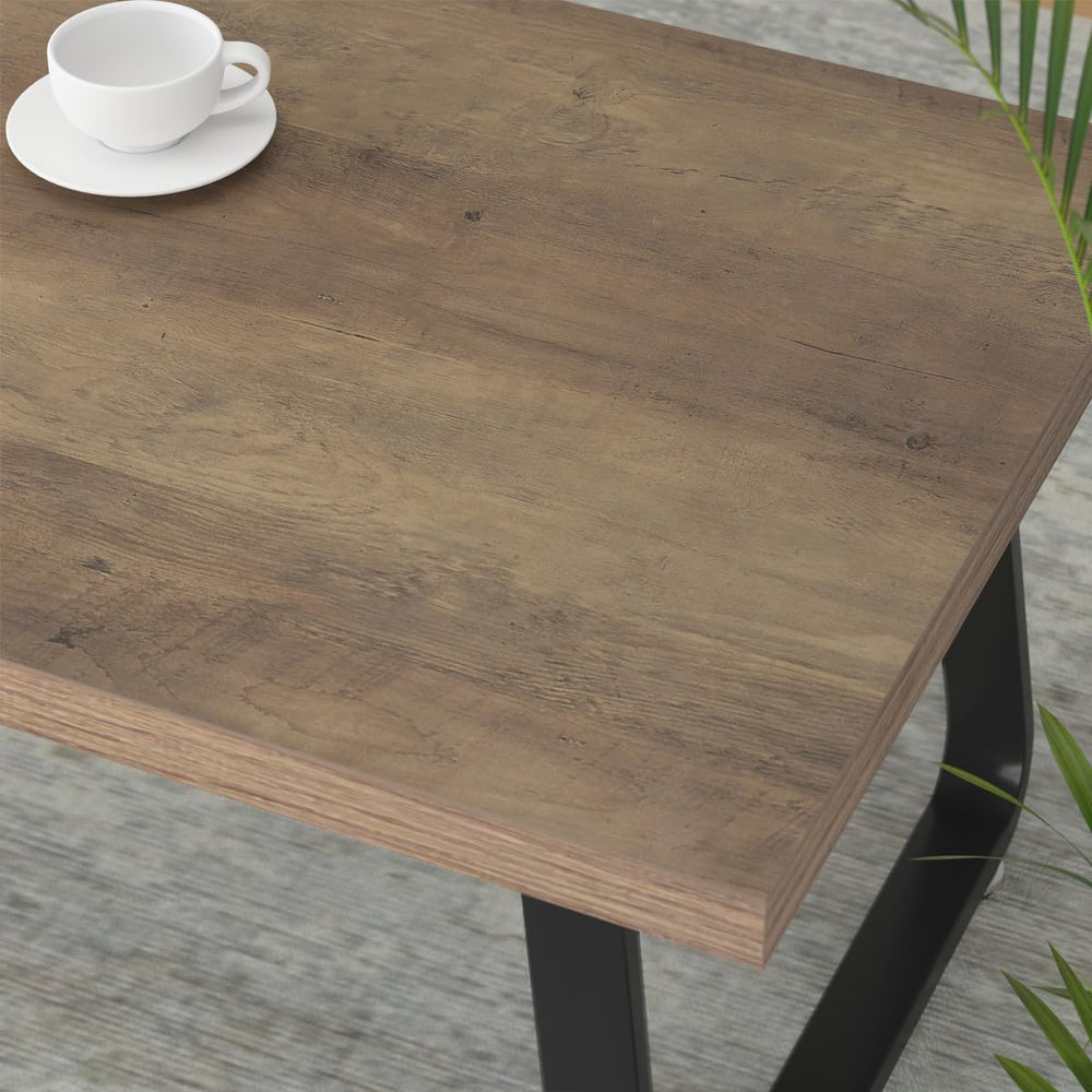 HSH 47" Wood Rectangle Coffee Table for Living Room, Rustic Oak