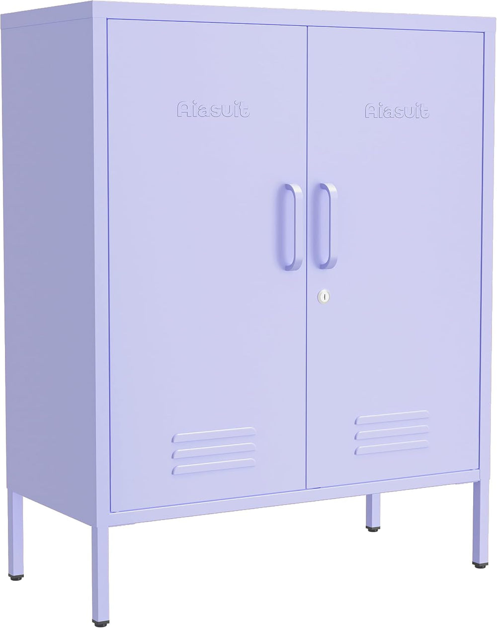 Multipurpose Accent Cabinet Locker, Metal Storage Cabinet with 2 Adjustable S...