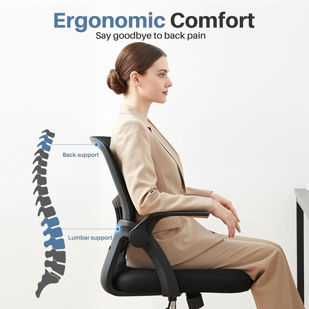 DUMOS Home Office Desk Chair, Computer Lumbar Support Comfy Chair