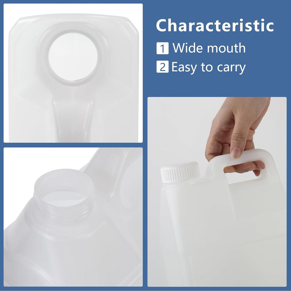 6 Pack 64 oz Clear Plastic Jugs with Lids, Water Jug Storage Containers with ...