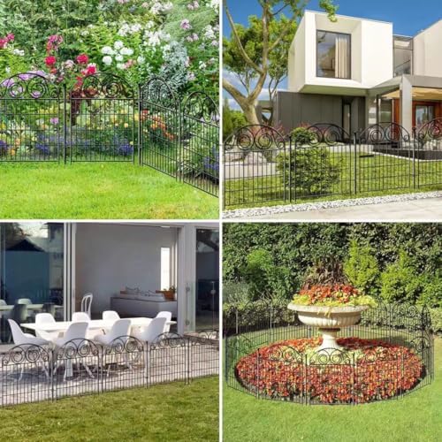 Getlay Tall Garden Fence with Gate, 40 Inch(H) 20 Panels Total Length 43.7 Ft...