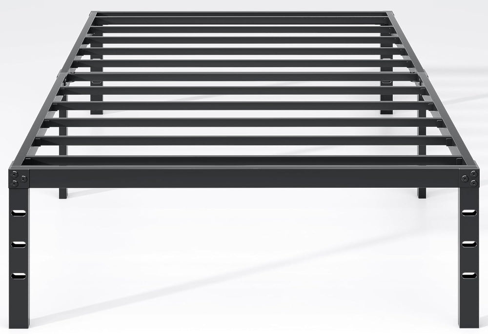 NEW JETO Metal Bed Frame,Twin Size Bed Frame with Storage Space,14 Inch