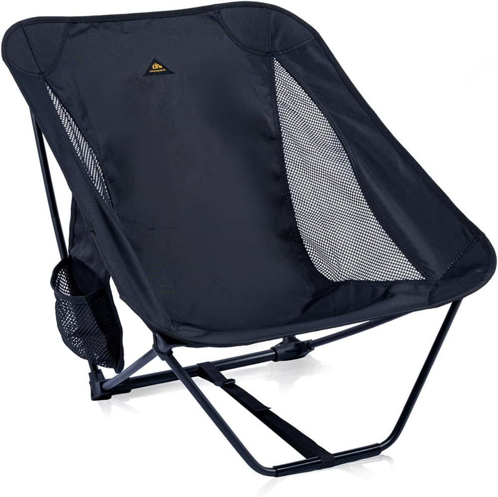iClimb Low Ultralight Compact Folding Chair (Black)