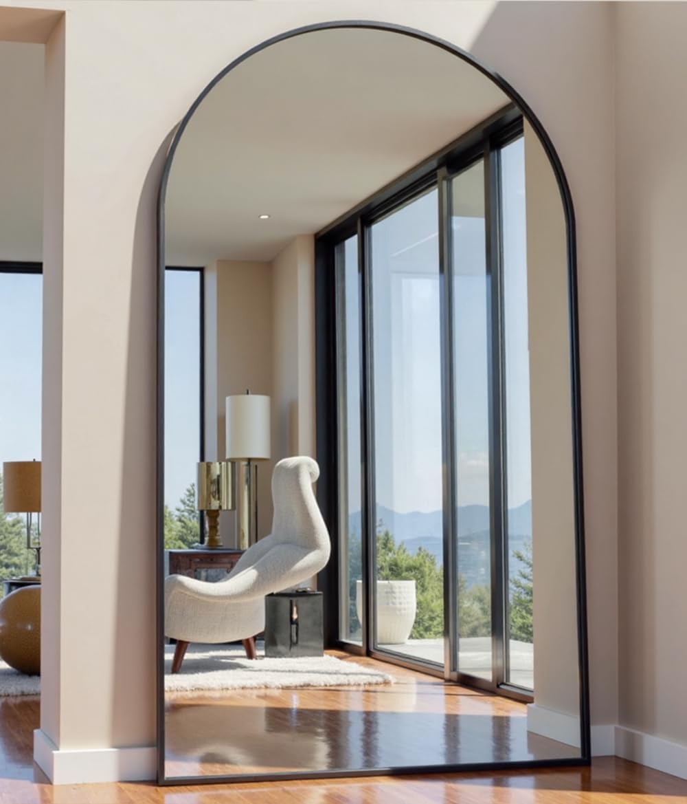 OGCAU Arched Full Length Mirror 76"x34" Large Floor Full Body Mirro...