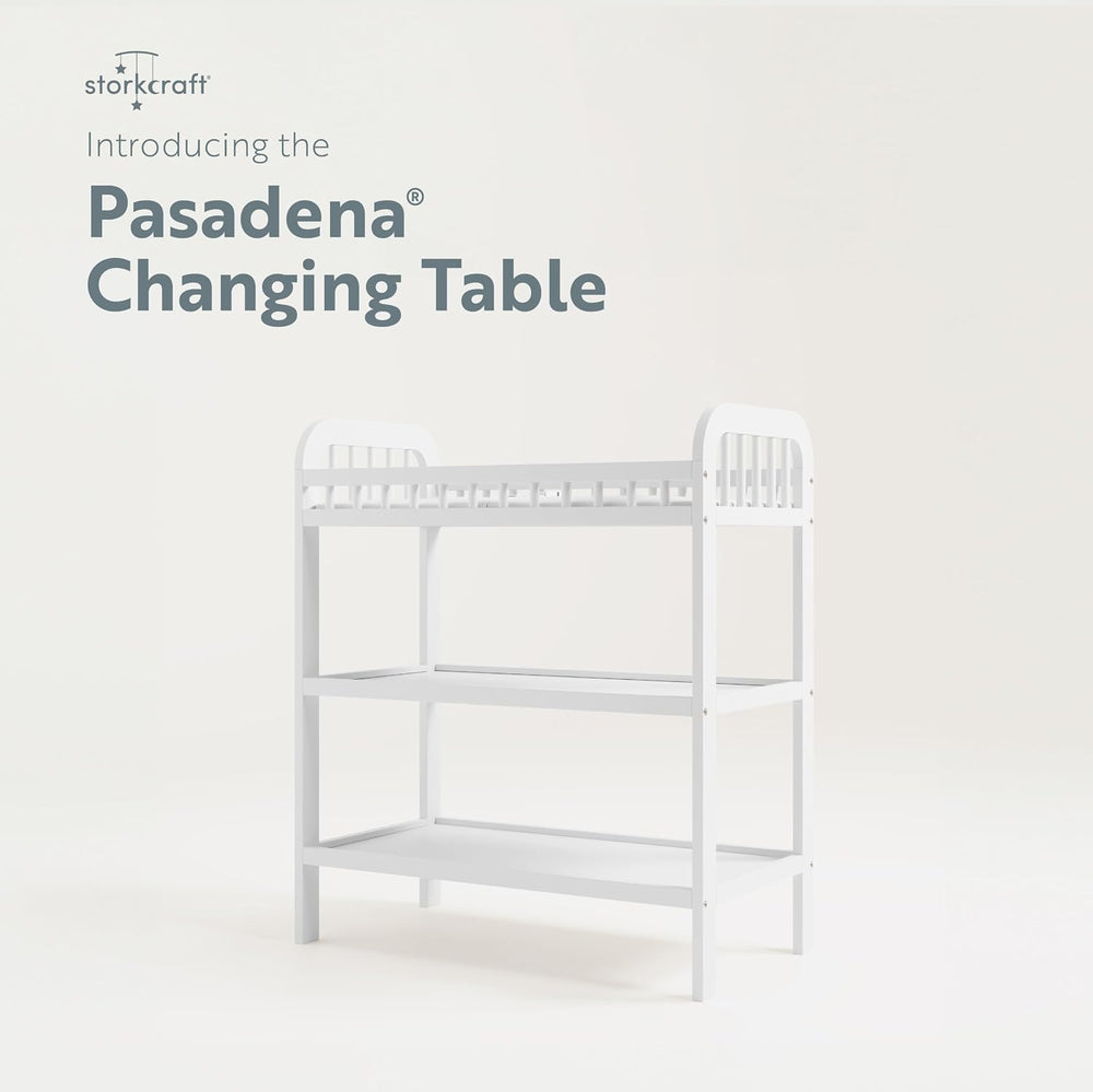 Storkcraft Pasadena Changing Table with Changing Pad, White