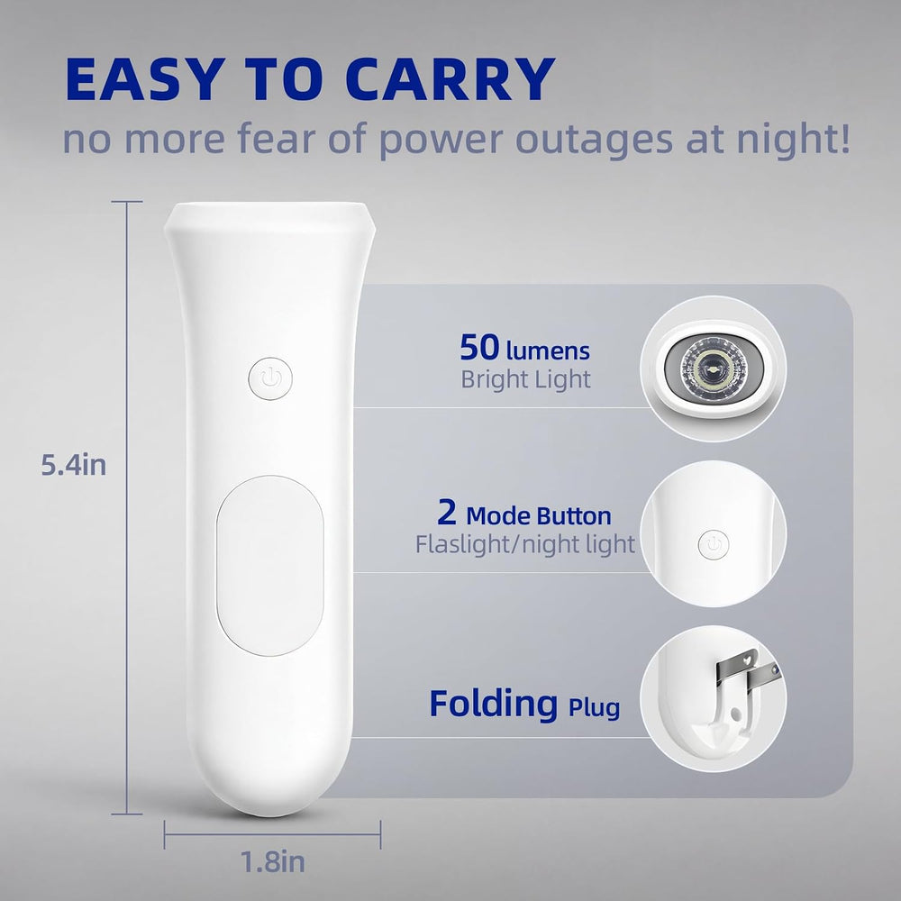 ROSSEX 4 in 1 Emergency Lights for Home Power Failure, 3 Pcs Rechargeable LED...
