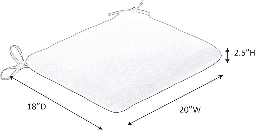 Sunbrella Outdoor Chair Cushions (2 Pack) – 20x18x2 Replacement Patio Seat Cu...