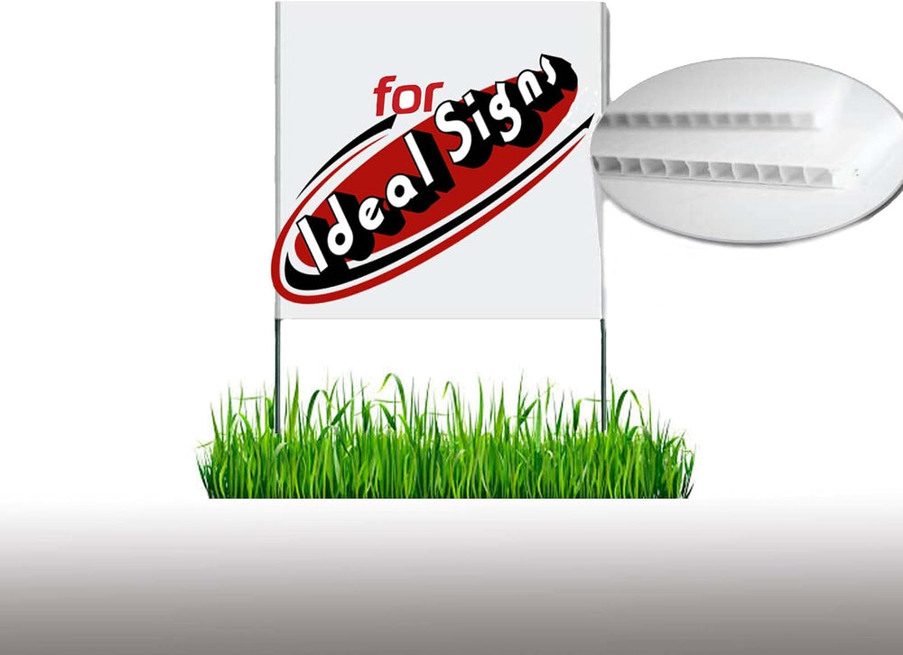 SIBE-R-PLASTIC SUPPLY Corrugated Plastic Cardboard Sign Blank Short Fluted 24...