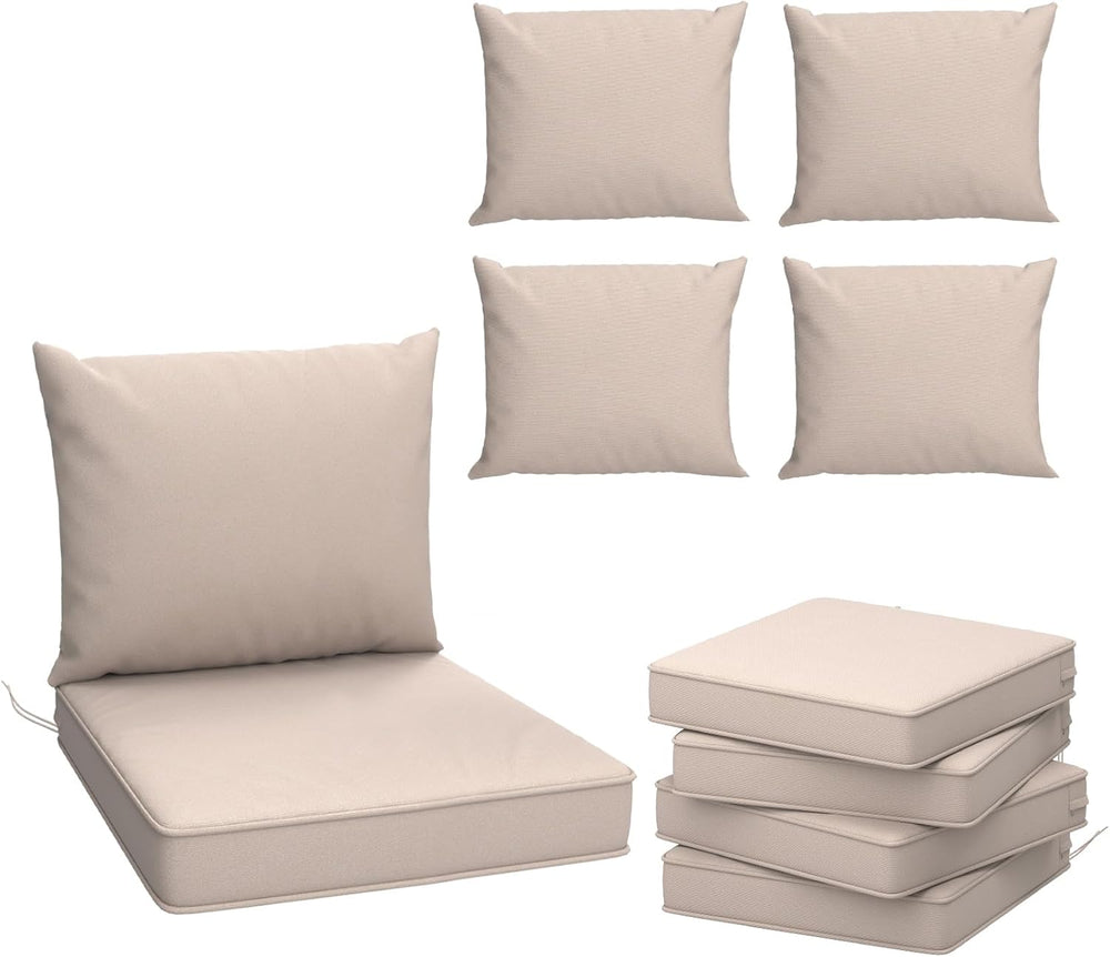 Outdoor Chair Cushions Set of 4, 22 x 22 Inch Patio Furniture Cushions with S...