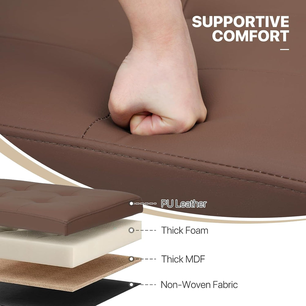 MoNiBloom 30 Inch Storage Ottoman Bench, 24 Gal. Folding Ottoman Footrest, En...